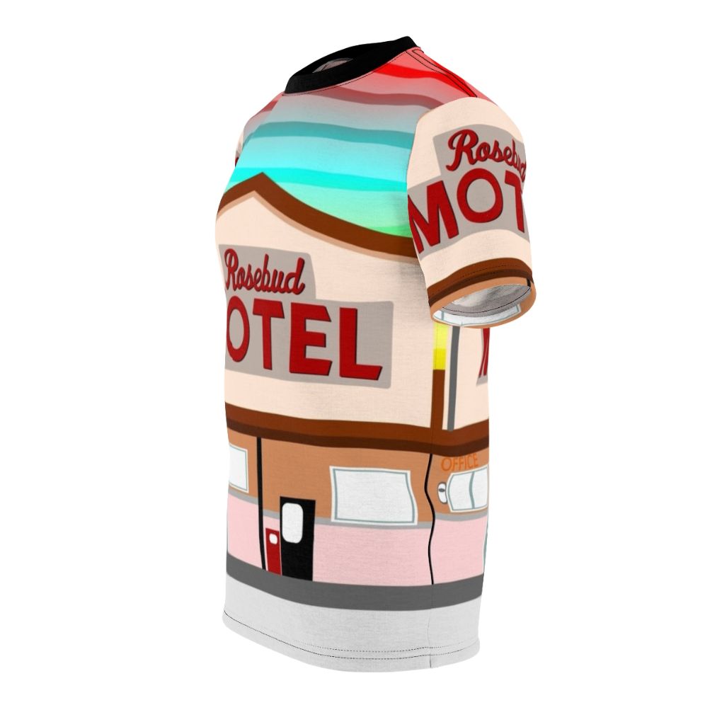 Vintage-style t-shirt inspired by the Rosebud Motel from the TV show Schitt's Creek - men left