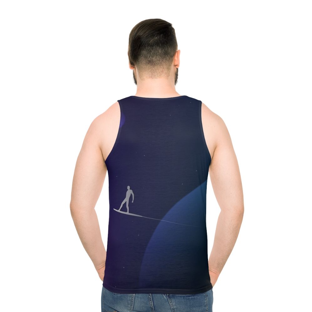 Minimalist Silver Surfer Unisex Tank Top - men back