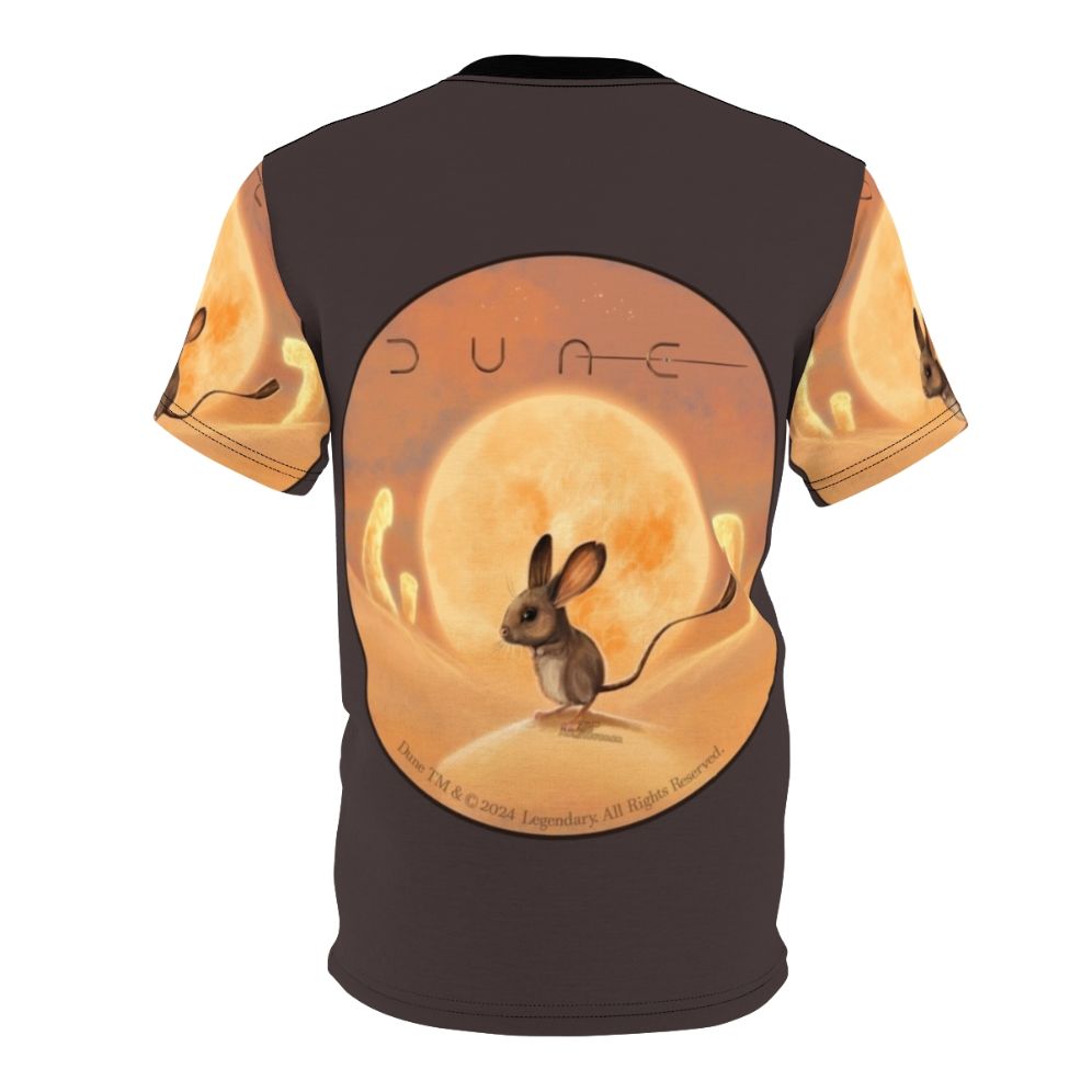 Dune-inspired fan art t-shirt featuring a desert landscape and sci-fi elements - Back