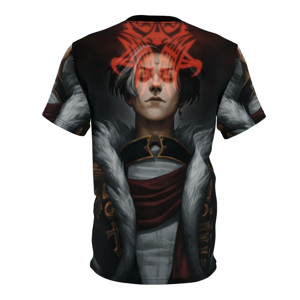 "Ascian Paragon Inspired AOP T-Shirt featuring characters and imagery from the Final Fantasy 14 Shadowbringers expansion" - Back