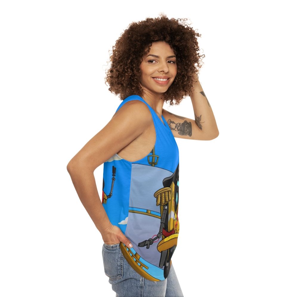 Borderlands Claptrap Pirate Minion Unisex Tank Top - women side