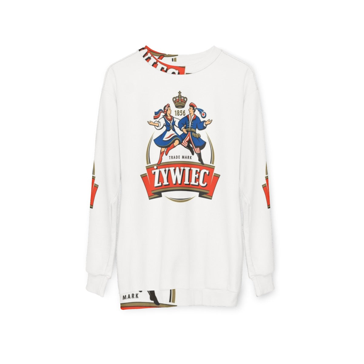 Polish Zywiec Beer Sweatshirt featuring the Polska Eagle Crest - hanging