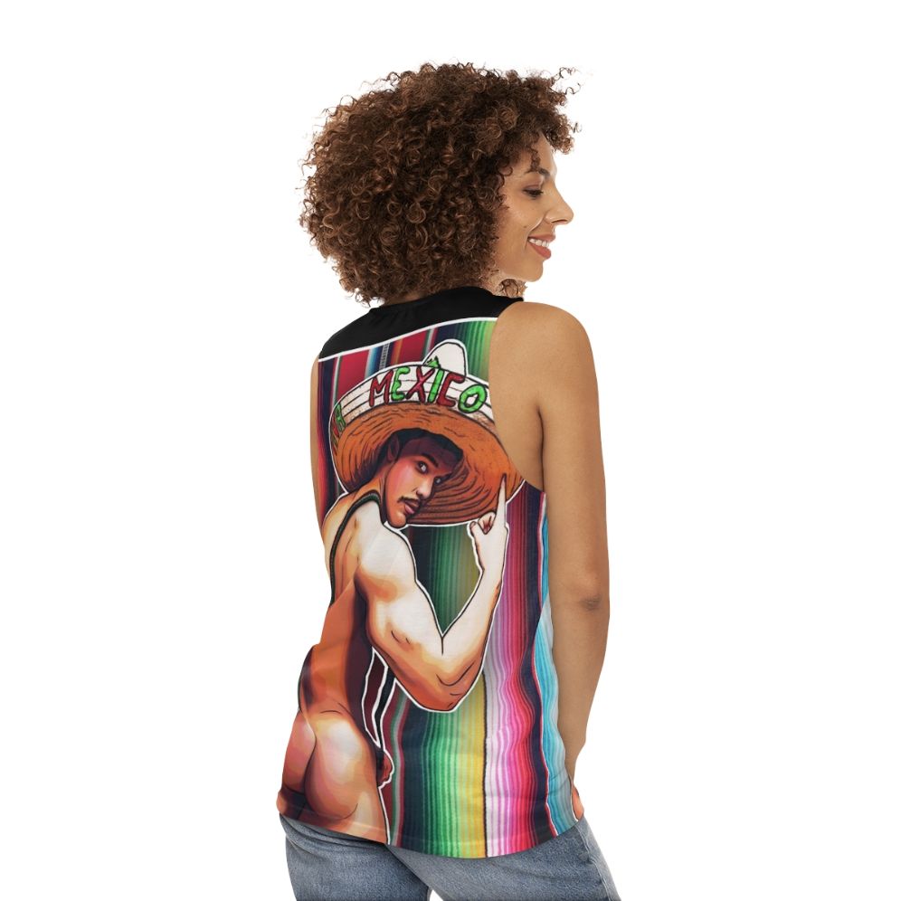 Latinx pride unisex mexico muscle tank top - women back