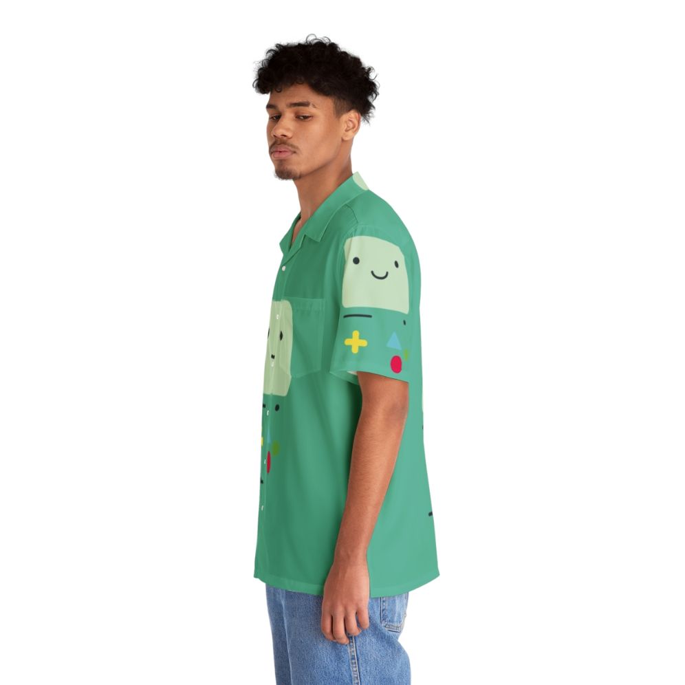 BMO Hawaiian Shirt - Adventure Time Inspired Cartoon Tropical Shirt - People Left