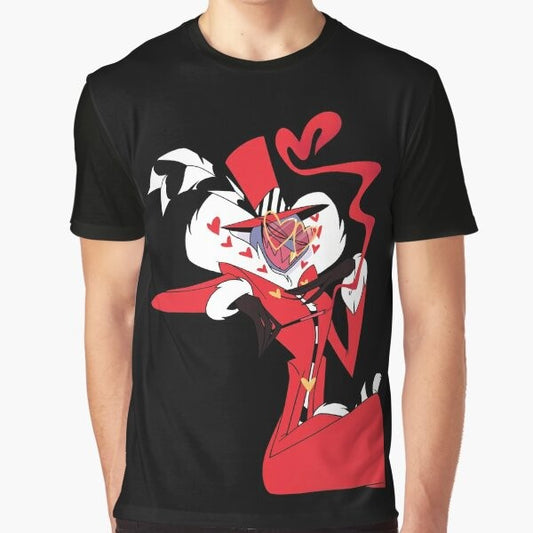 Hazbin Hotel Graphic T-Shirt with Anime-Style Design