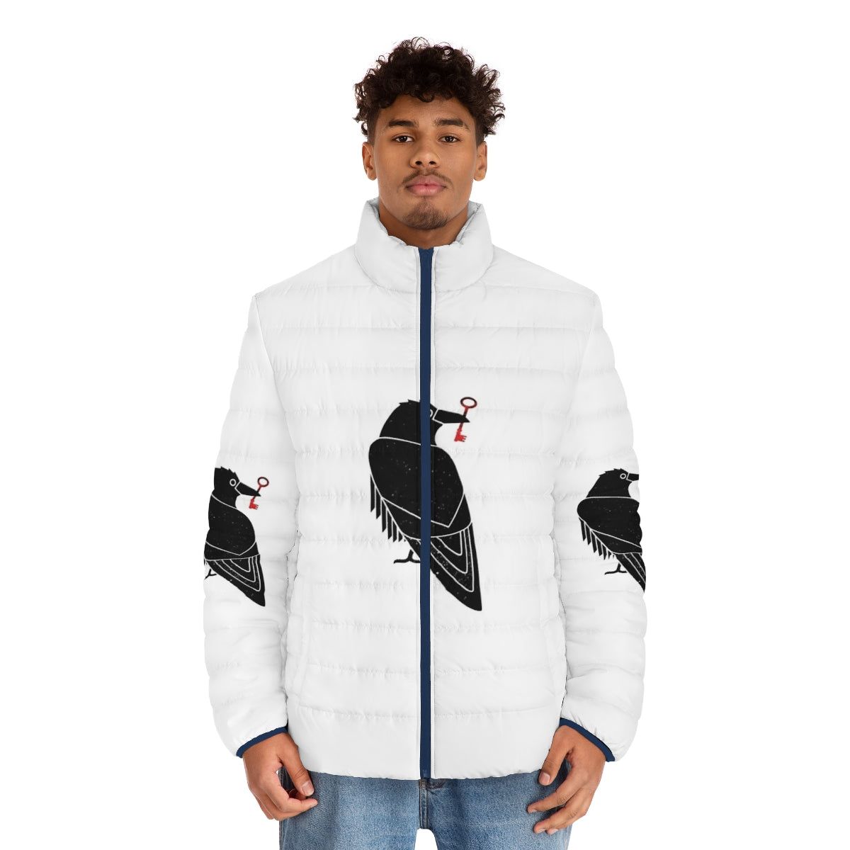 Sci-Hub Raven Puffer Jacket with science-inspired design - men front