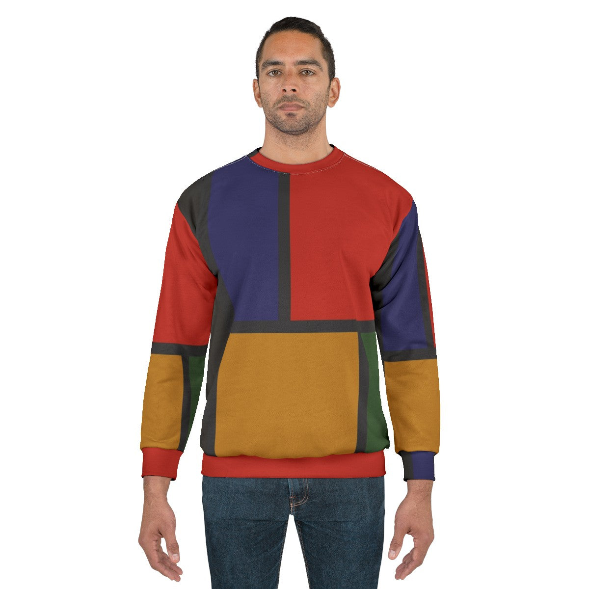 Colorful geometric pattern sweatshirt - men