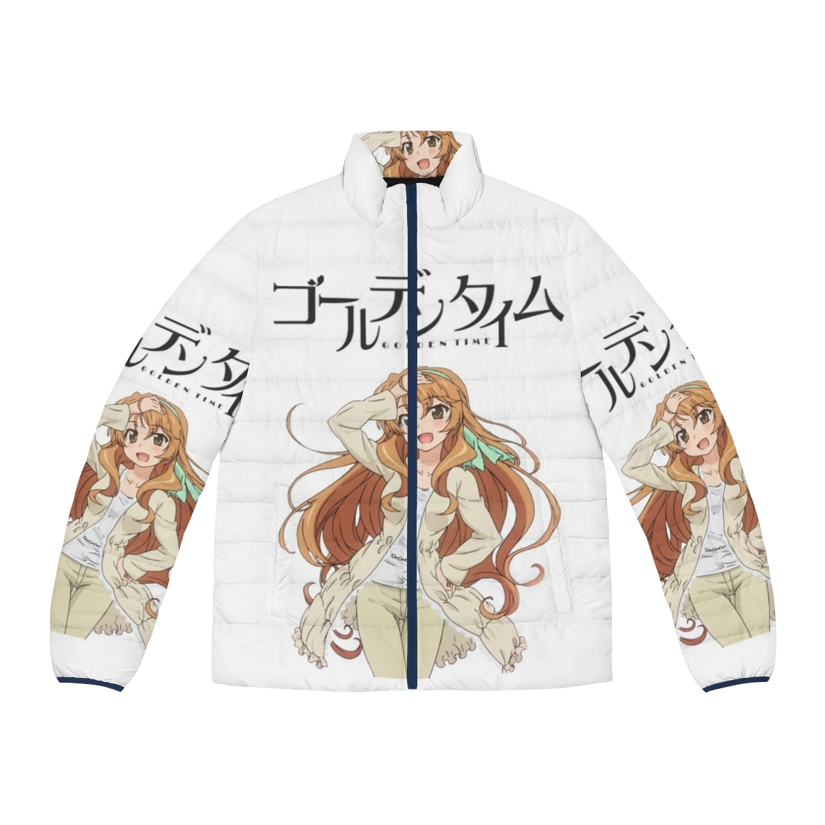 Golden Time Koko Anime Puffer Jacket with Robo Girl Design