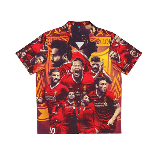 Liverpool FC Hawaiian Shirt with Tropical Football Print