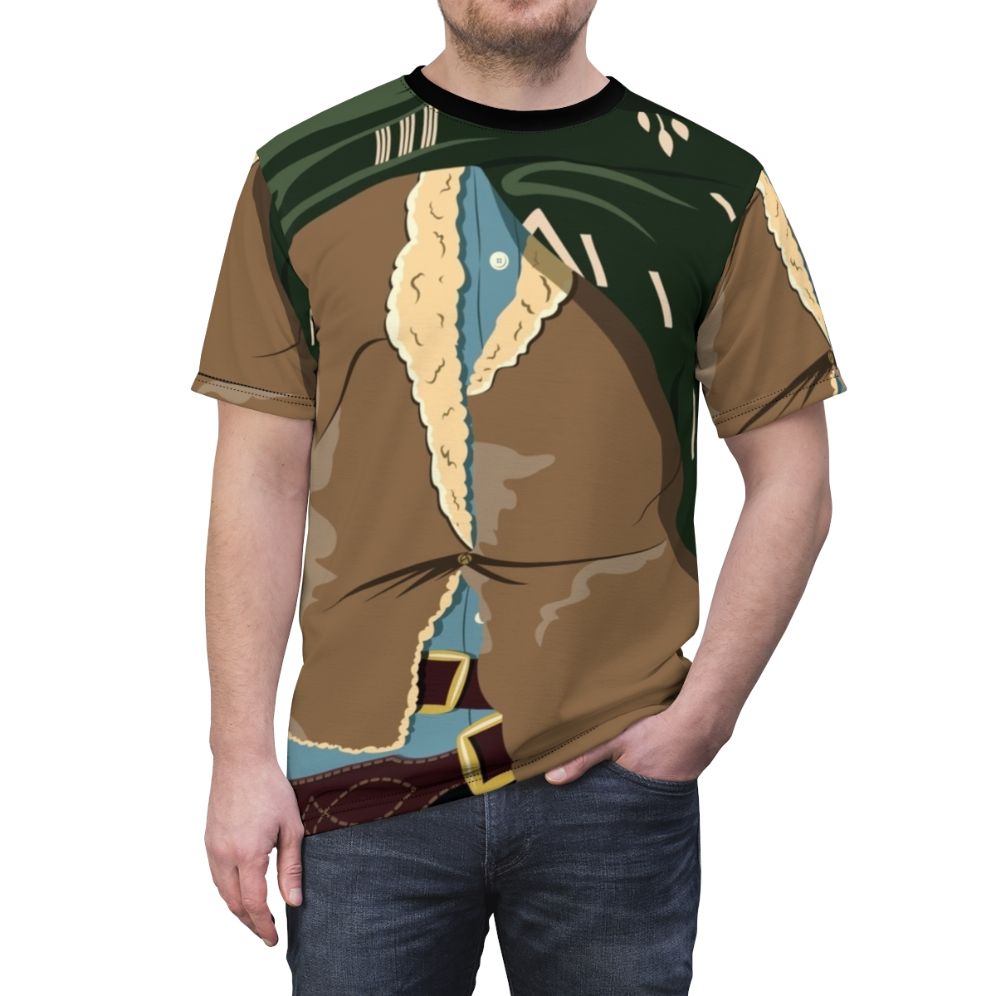 Spaghetti Western Inspired T-Shirt with Cowboy and Gunfighter Graphic - men front