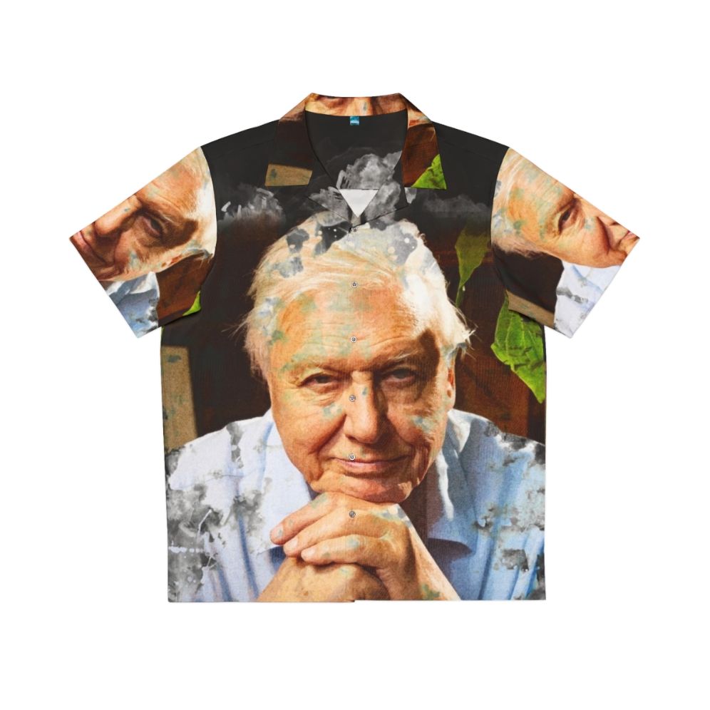 David Attenborough Watercolor Hawaiian Shirt