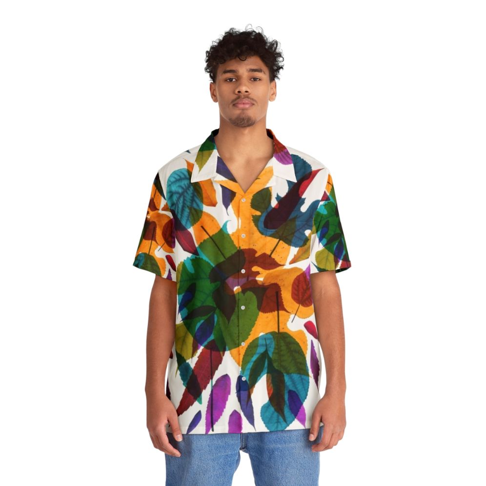 Autumn Escape Hawaiian Shirt with nature inspired design - People Front