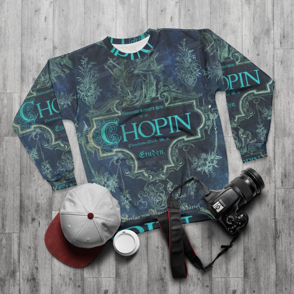 Frederic Chopin Classical Music Sweatshirt - flat lay