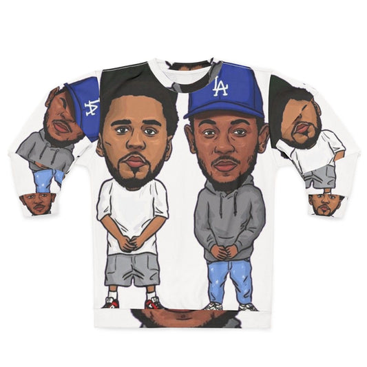 Kendrick Lamar x J Cole Rap Artist Sweatshirt with Hip Hop Pop Art Design