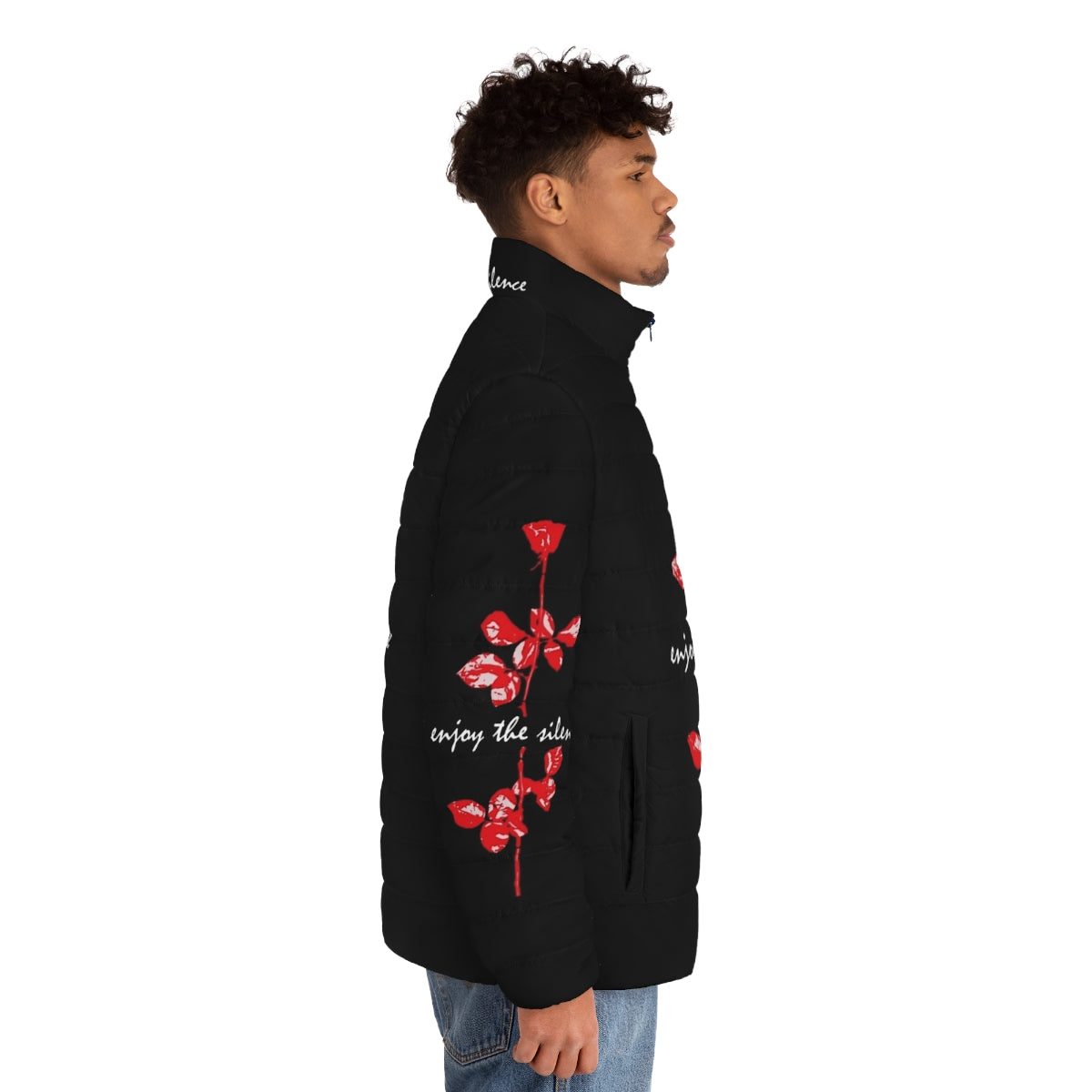 Depeche Mode inspired 'Enjoy The Silence' puffer jacket - men side right