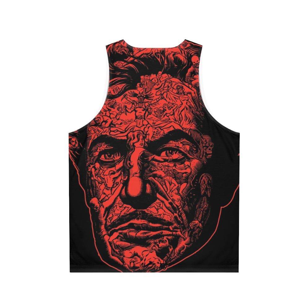 Minimalist Red Death Unisex Tank Top - Back