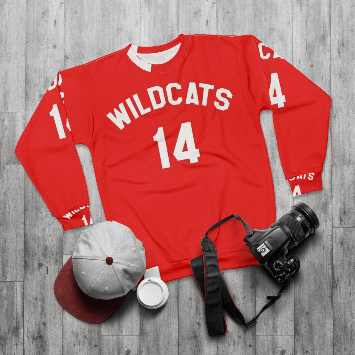 High School Musical Wildcats Basketball Sweatshirt - flat lay