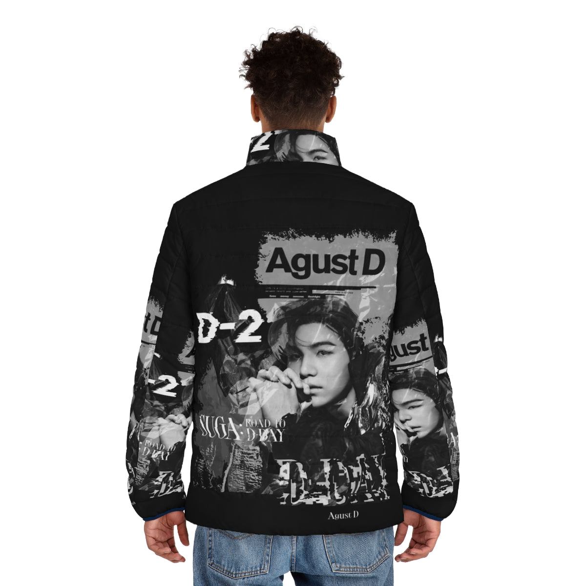 Agust D Concert Tour Suga BTS Puffer Jacket - men back