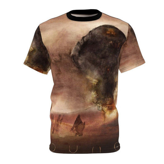 Artistic Dune Planet Arrakis Inspired T-shirt featuring fan art design