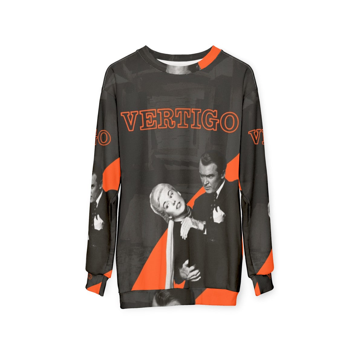 Alfred Hitchcock's Vertigo thriller movie sweatshirt - hanging