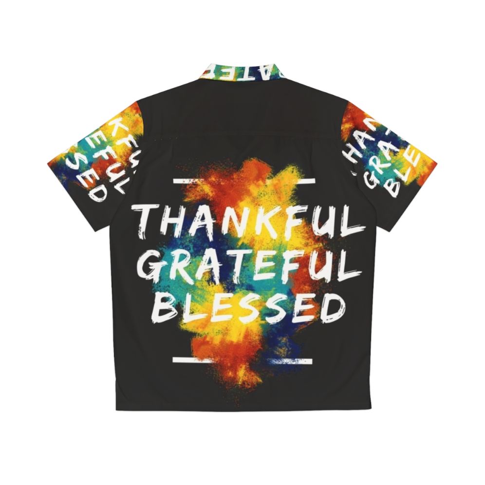 Thankful Grateful Blessed Hawaiian Shirt - Back