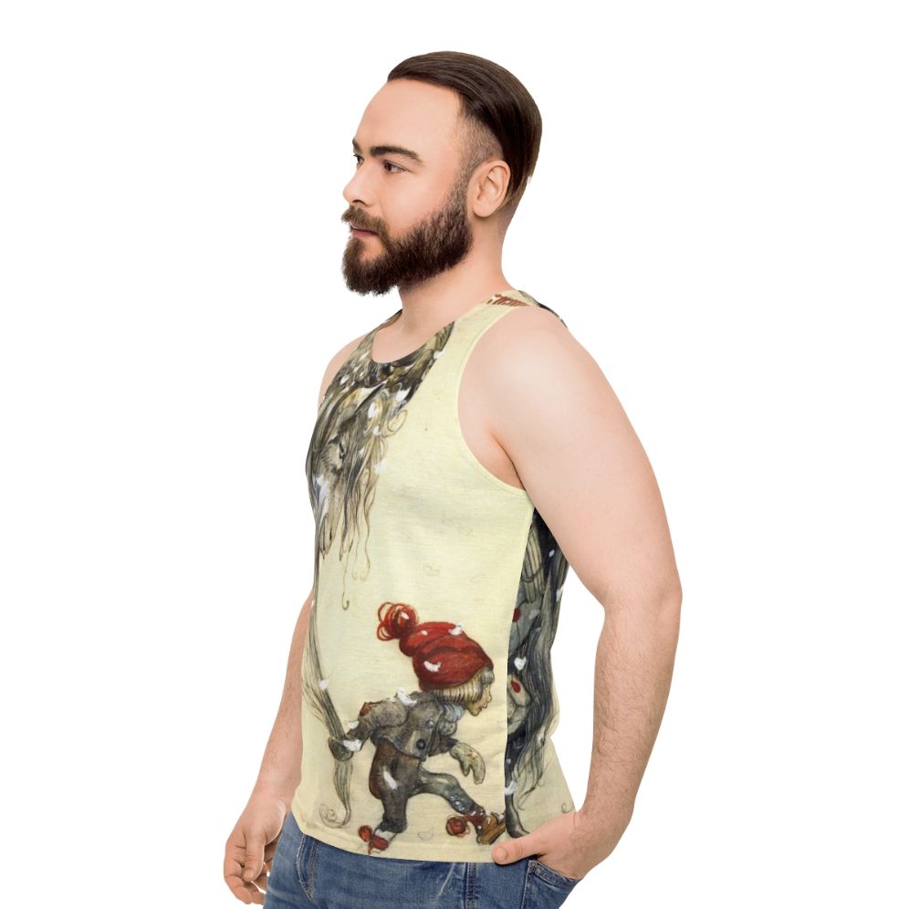 Yule Goat John Bauer Christmas Tank Top - men side