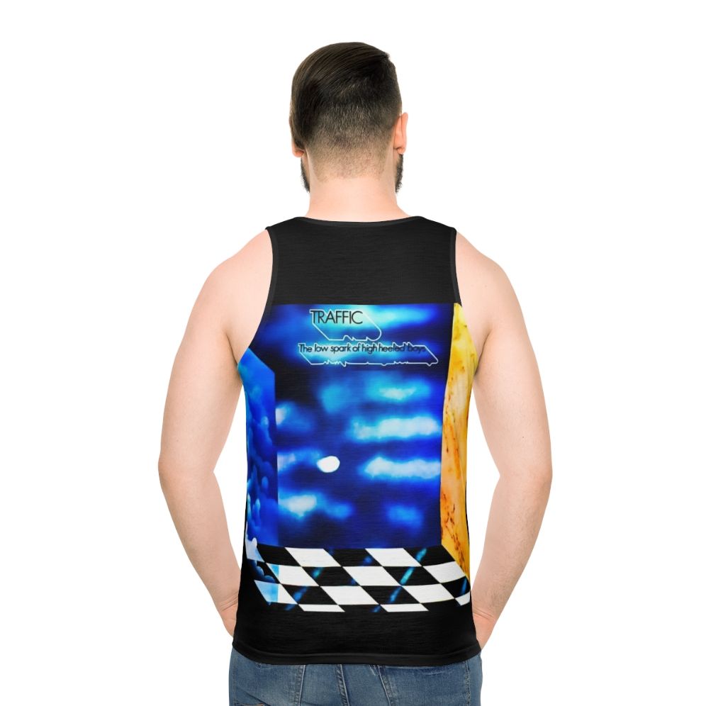 Unisex vintage Traffic band tank top - men back