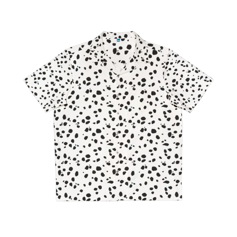 Cute Hawaiian shirt with dalmatian dog spots and dots print