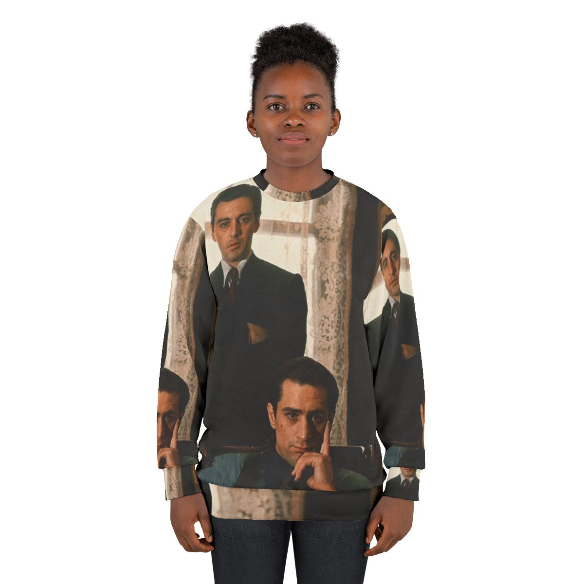 "The Godfather" Al Pacino and Robert De Niro Sweatshirt - women