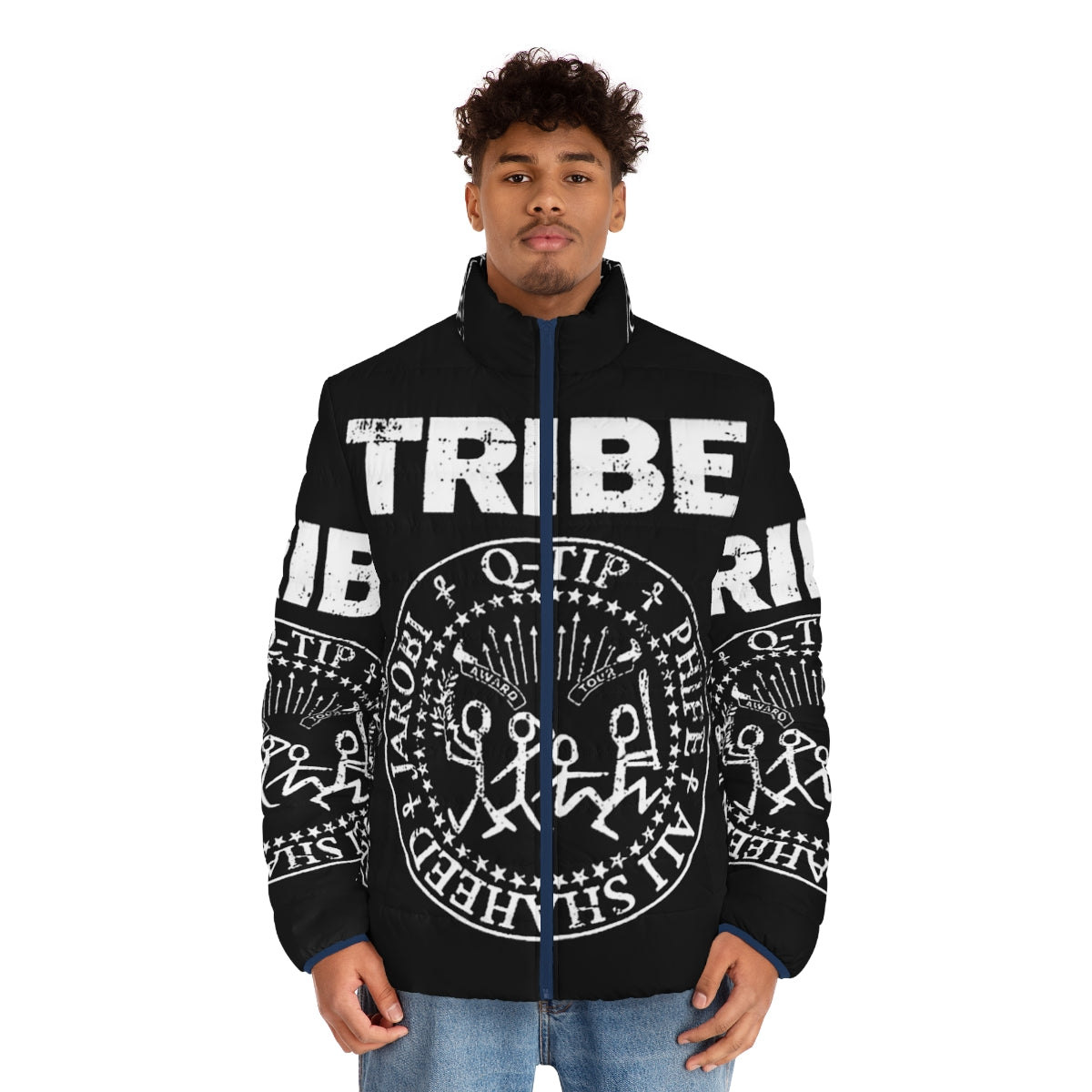 Tribe Puffer Jacket featuring hip hop inspired design - men front