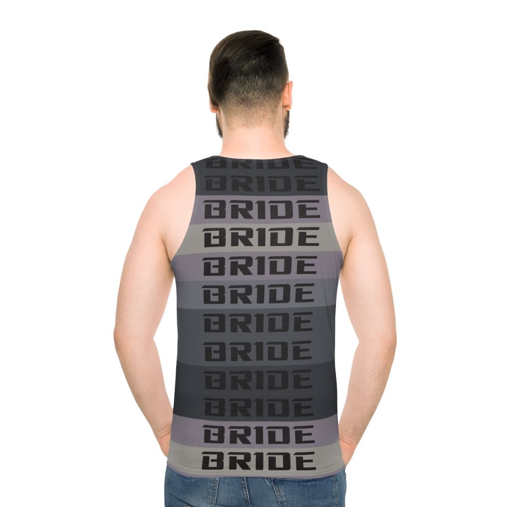 Bride JDM Material Unisex Tank Top - men back