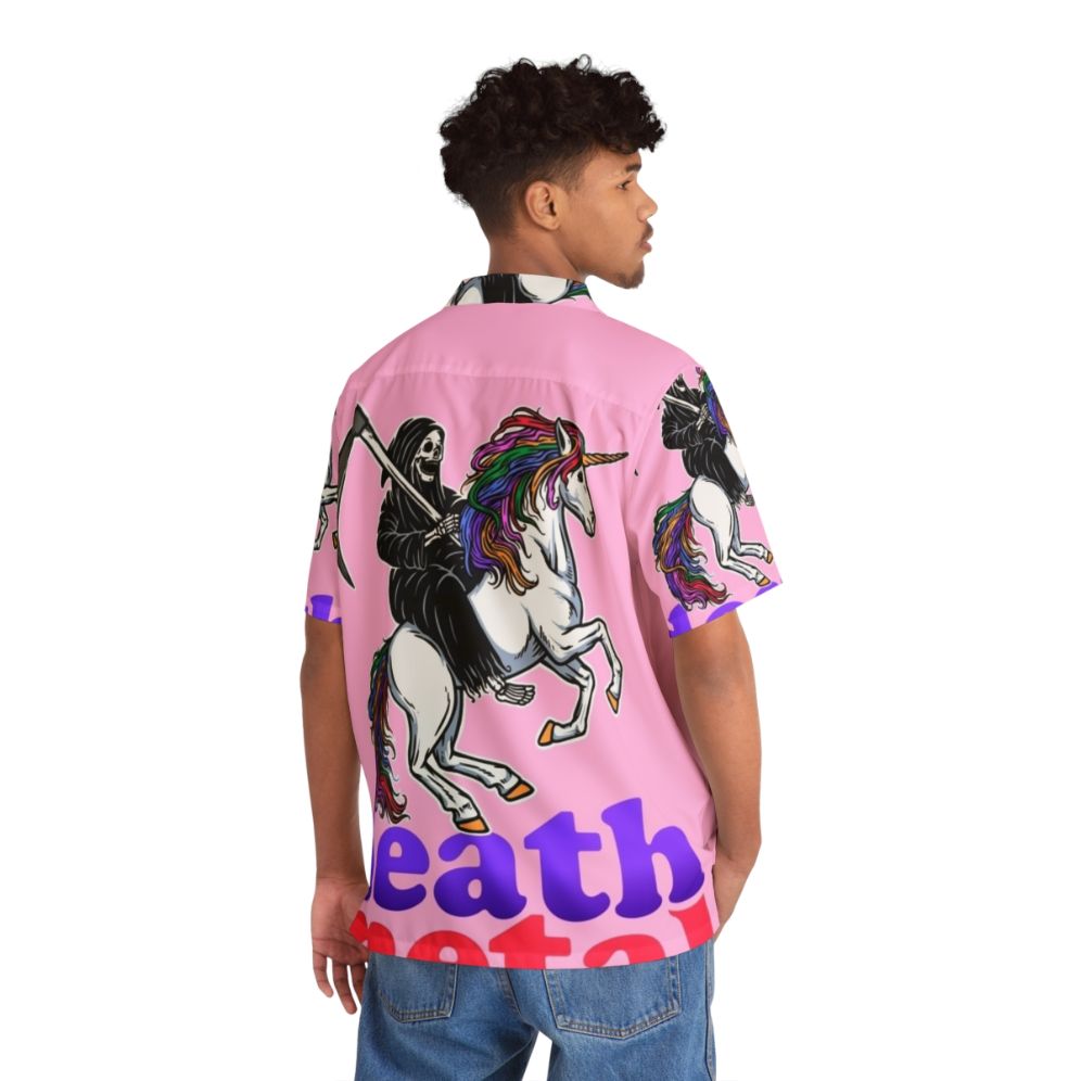 Death metal Hawaiian shirt with grim reaper design - People Back