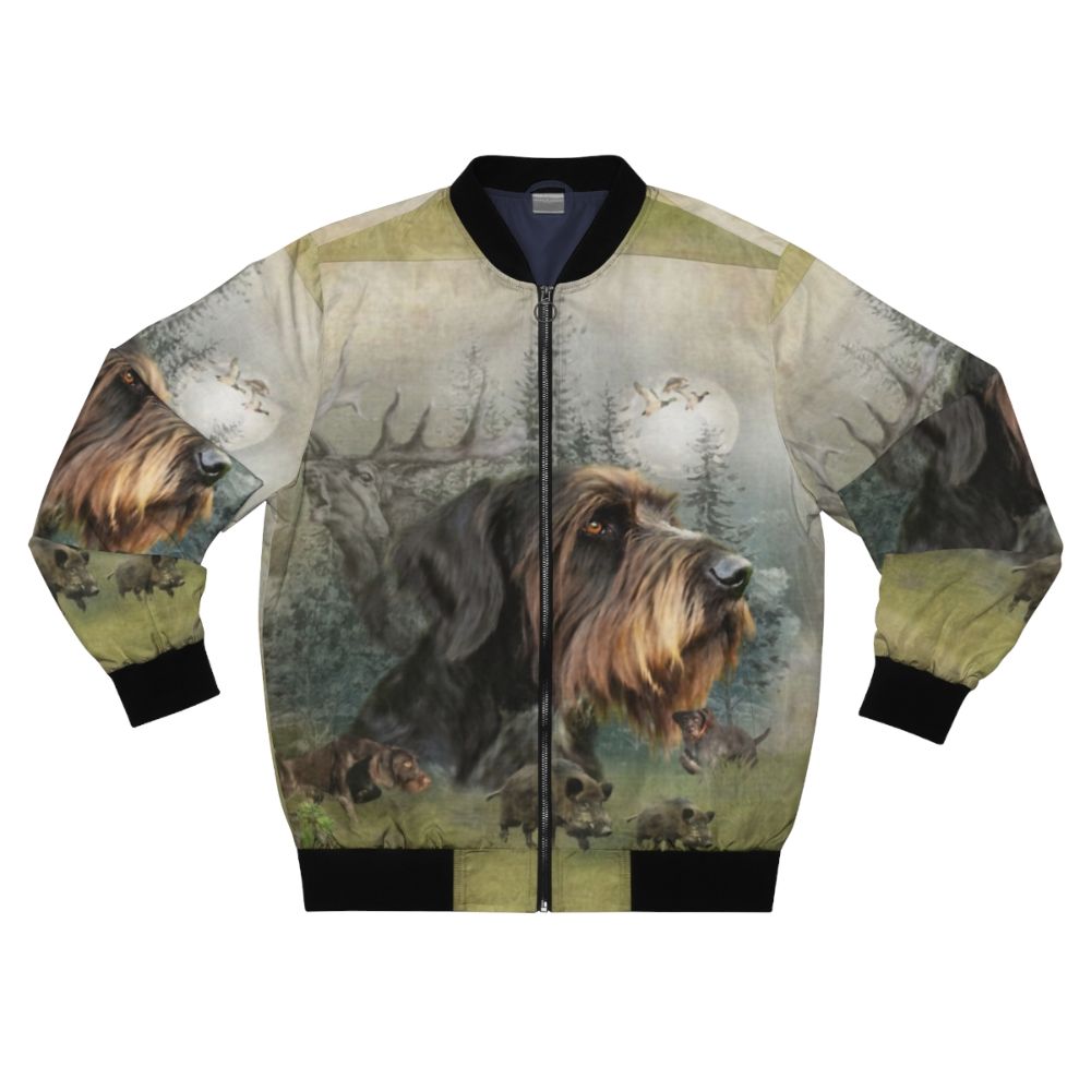 German Wirehaired Pointer Boar Hunting Bomber Jacket