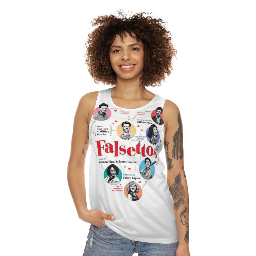 Falsettos 2016 Broadway Musical Unisex Tank Top - women