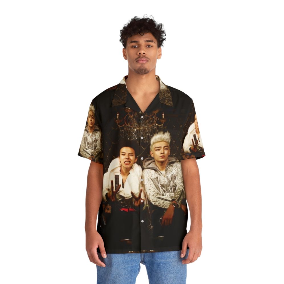 Bigbang GD Top Kpop Big Bang Top G Dragon Hawaiian Shirt - People Front