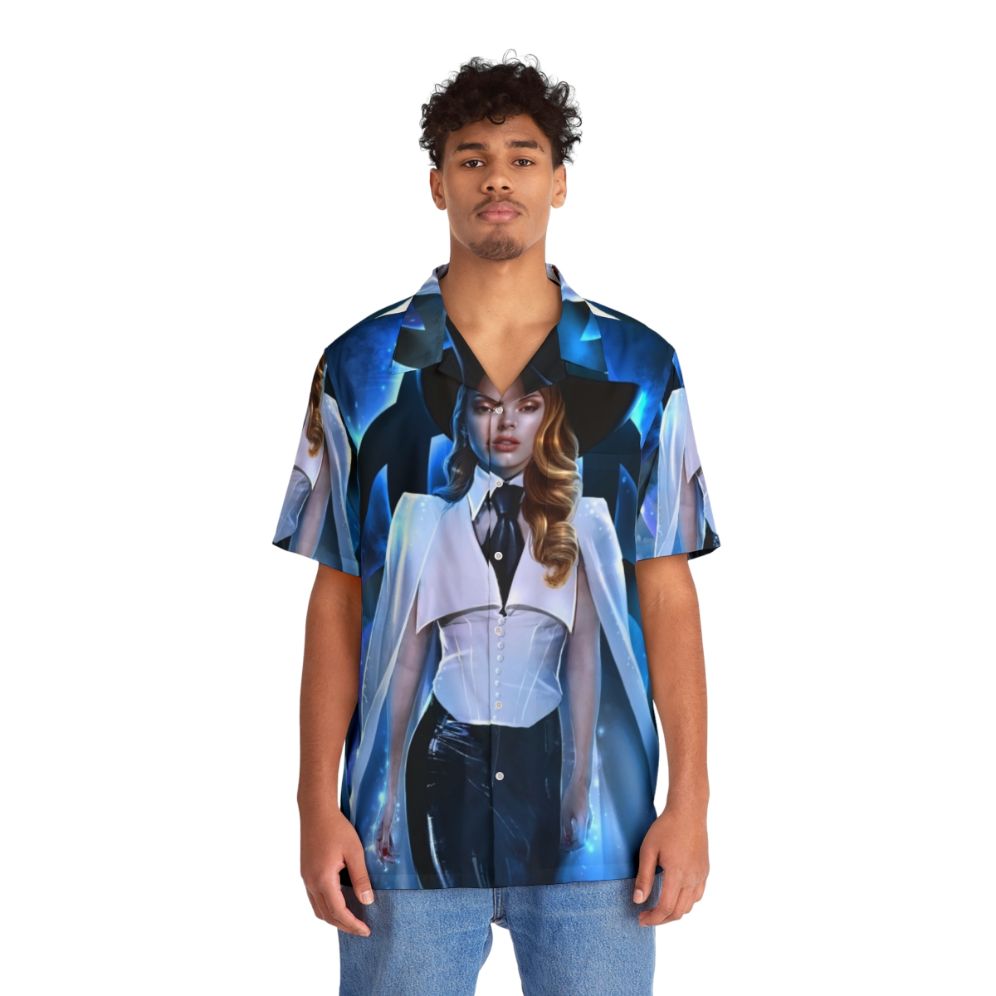 White angel Hawaiian shirt with magical, cosplay-inspired design - People Front