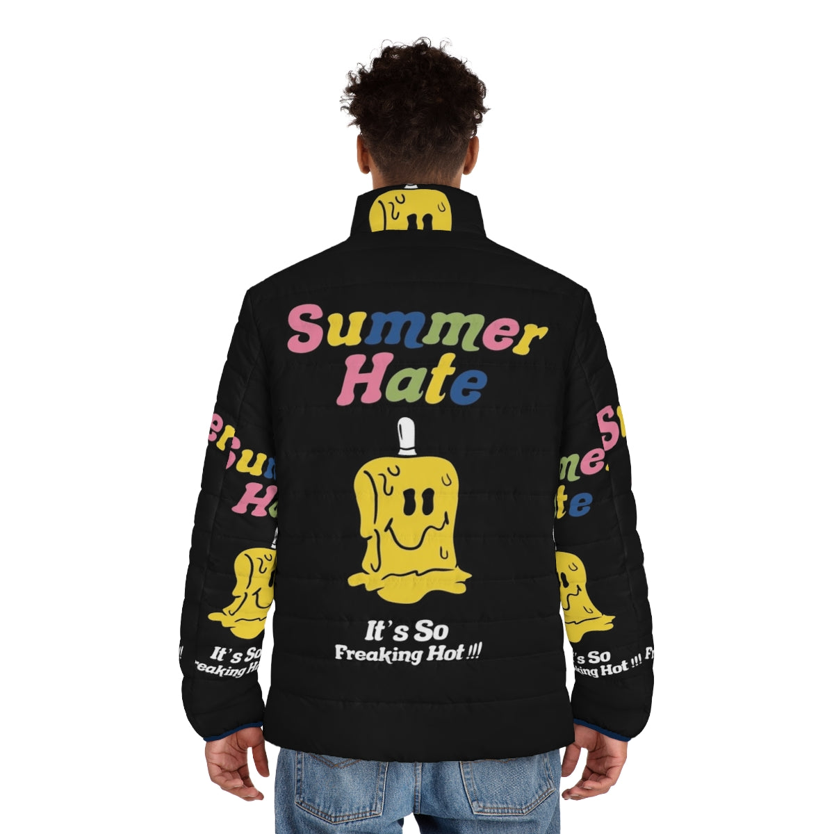 Zico's "Hate" Album Edition Black Puffer Jacket - men back