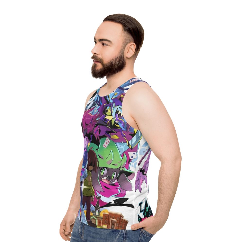 Deltarune Adventure Unisex Tank Top - men side