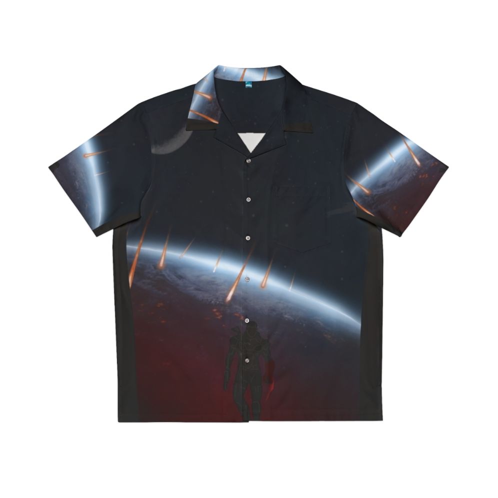 Mass Effect Commander Shepard Hawaiian Shirt