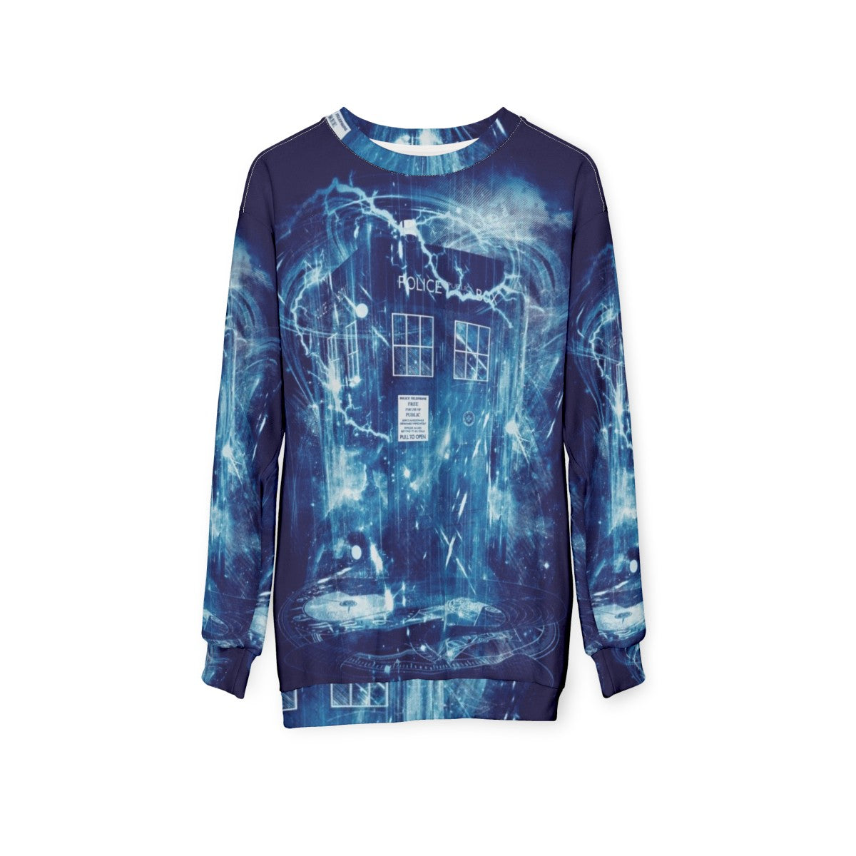 Time Travel and TARDIS Doctor Who Sweatshirt - hanging