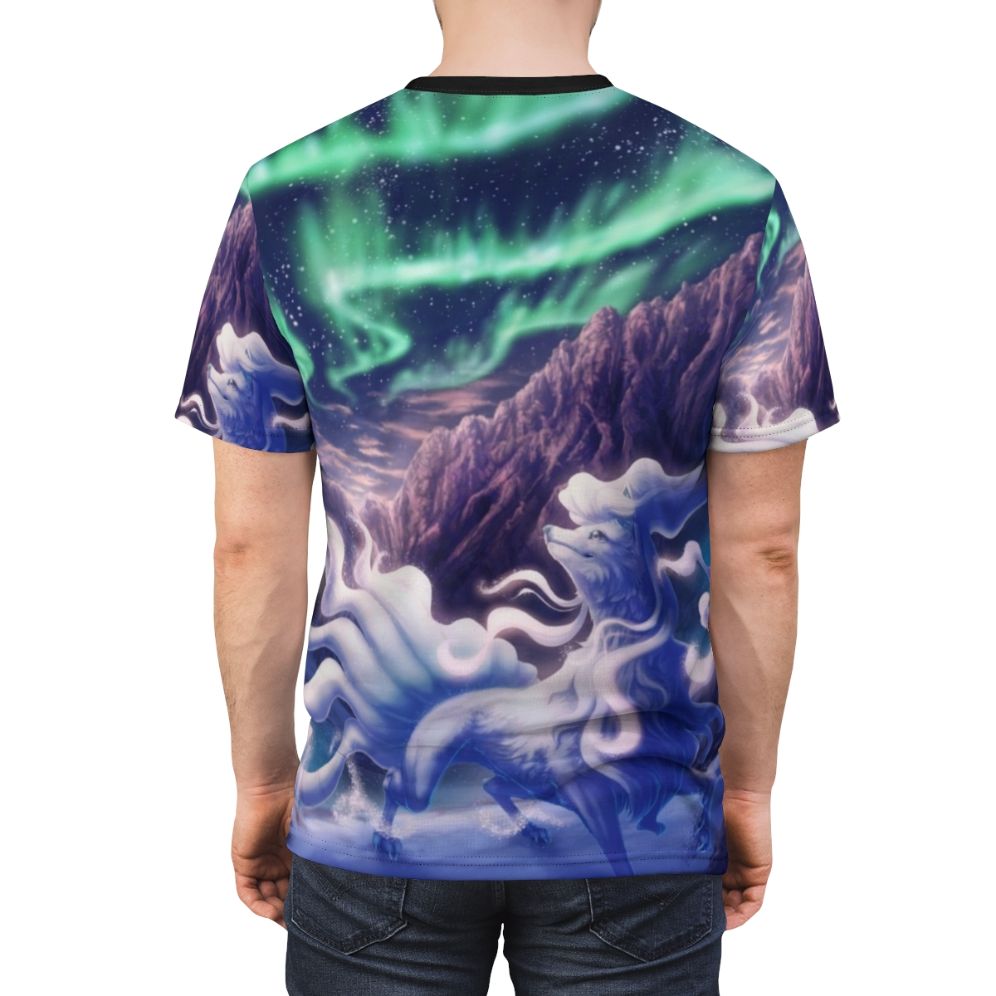 Alolan Ninetales inspired t-shirt with vibrant, high-quality print - men back