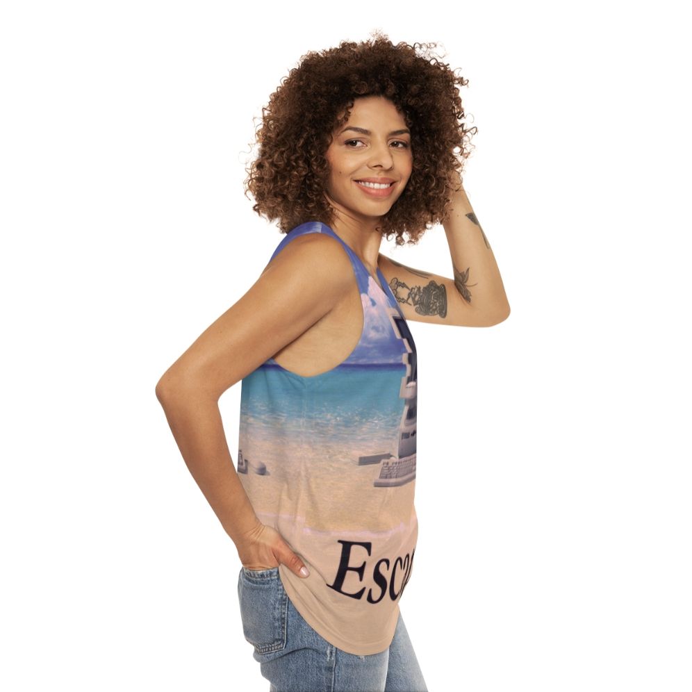 Vaporwave Macintosh Unisex Tank Top - women side