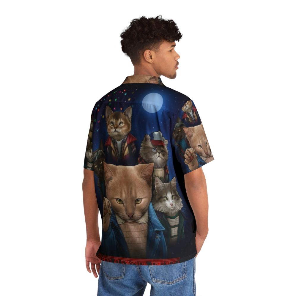 Stranger Things Hawaiian Shirt with Upside Down Cats and Kittens - People Back