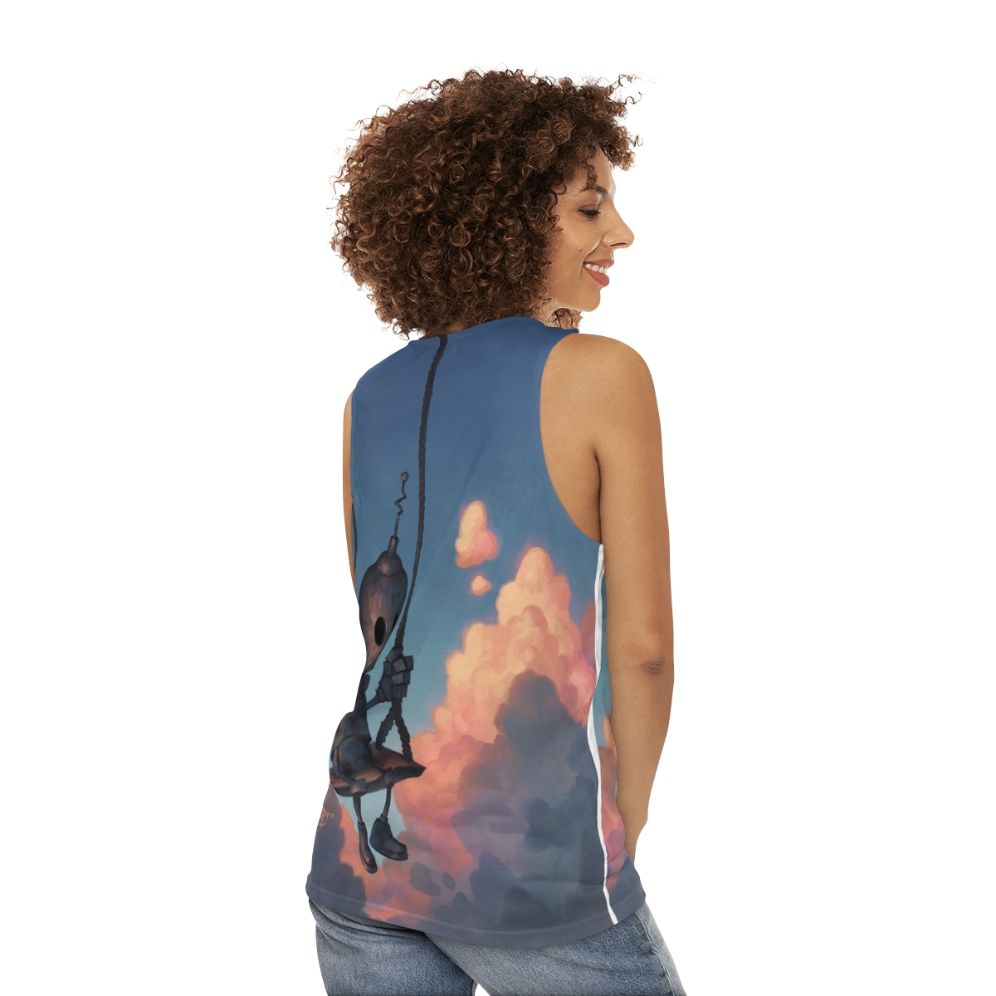 Unisex Meteorologist Robot Weather Tank Top - women back