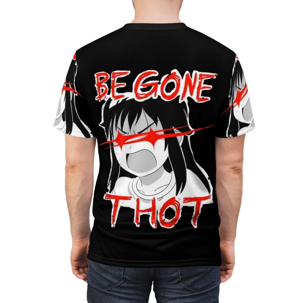 Anime-style "Be Gone Thot" graphic t-shirt - men back