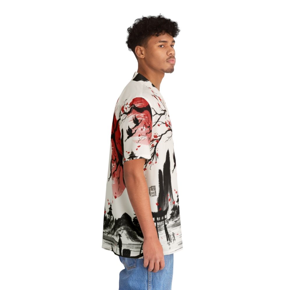 Japanese Hawaiian floral landscape shirt - People Pight