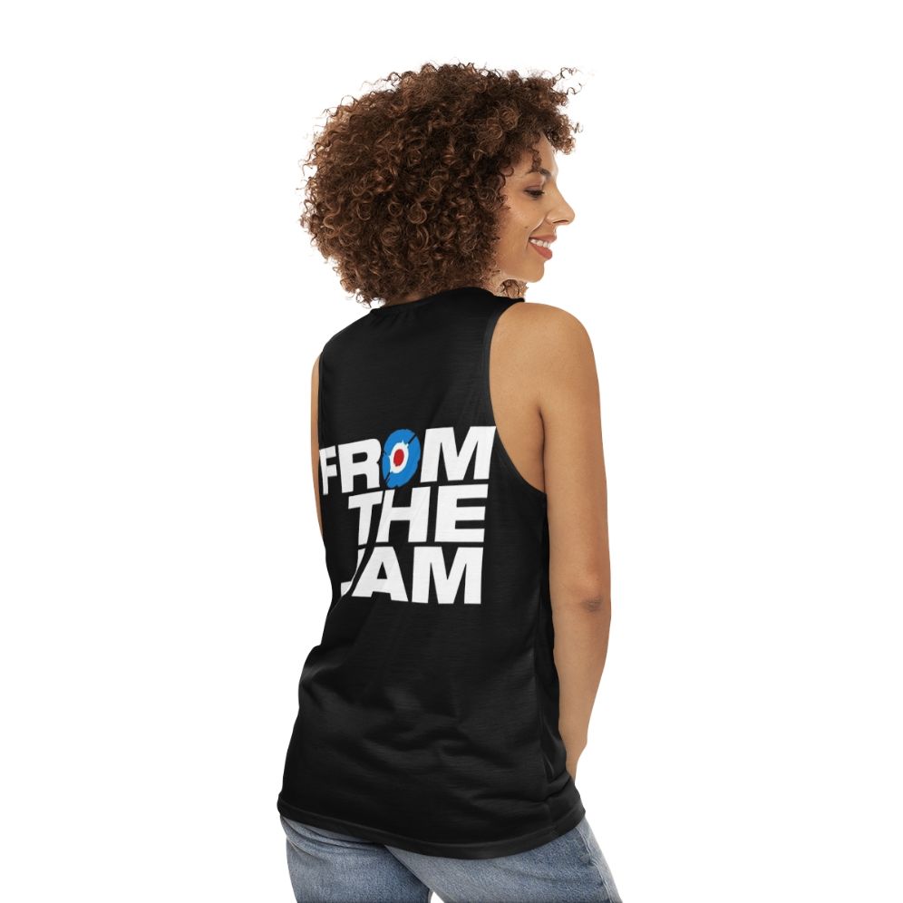 Unisex music jam band alternative rock tank top - women back