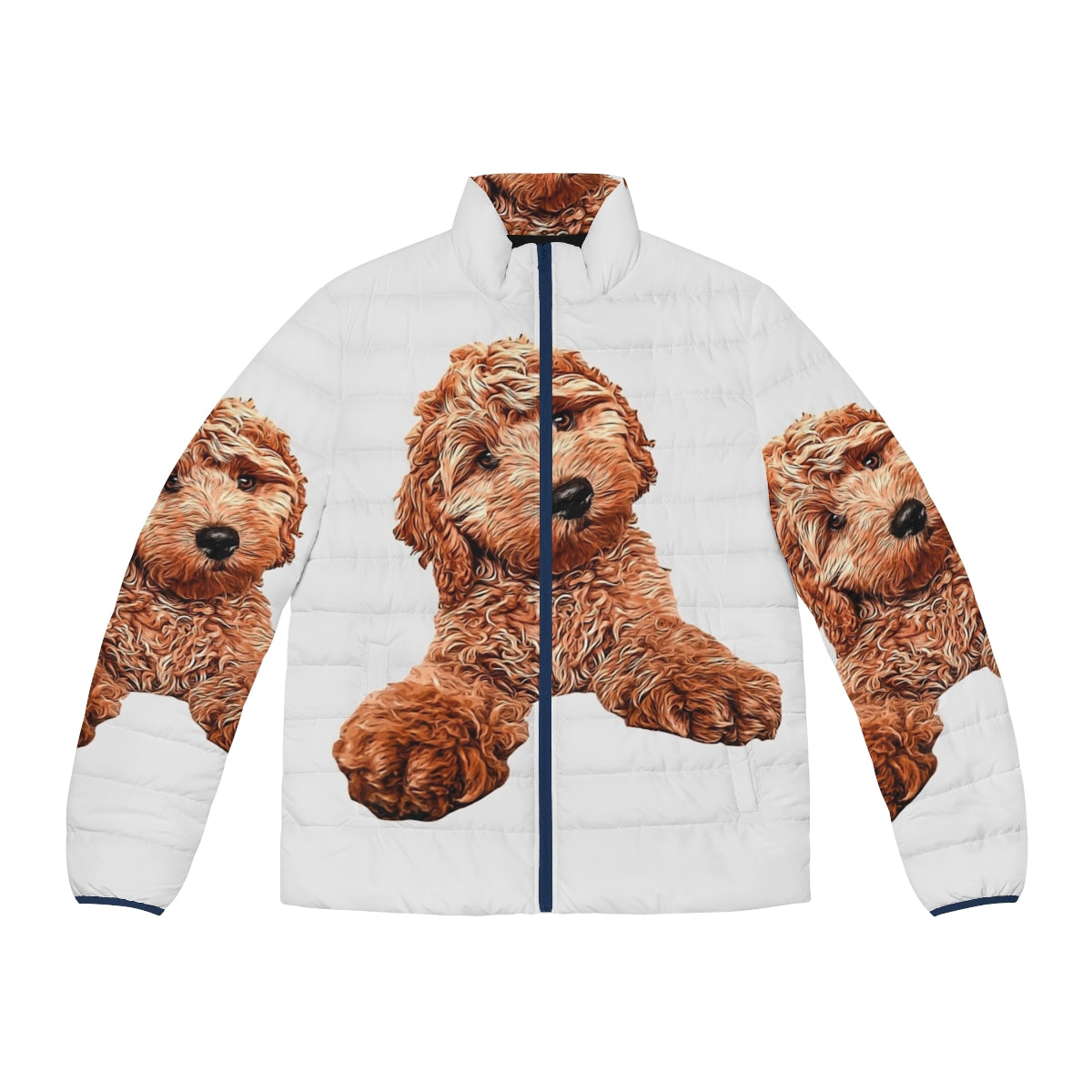 Cavapoo, Labradoodle, and Goldendoodle puffer jacket for designer dog breeds