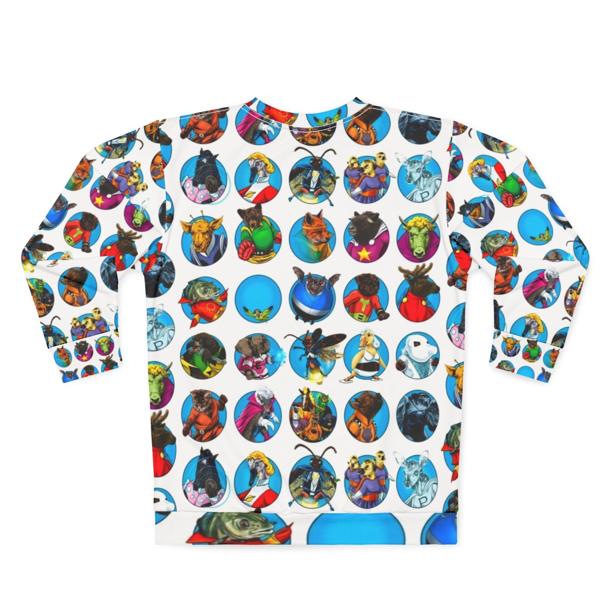 Gaggle of superhero animals sweatshirt - Back