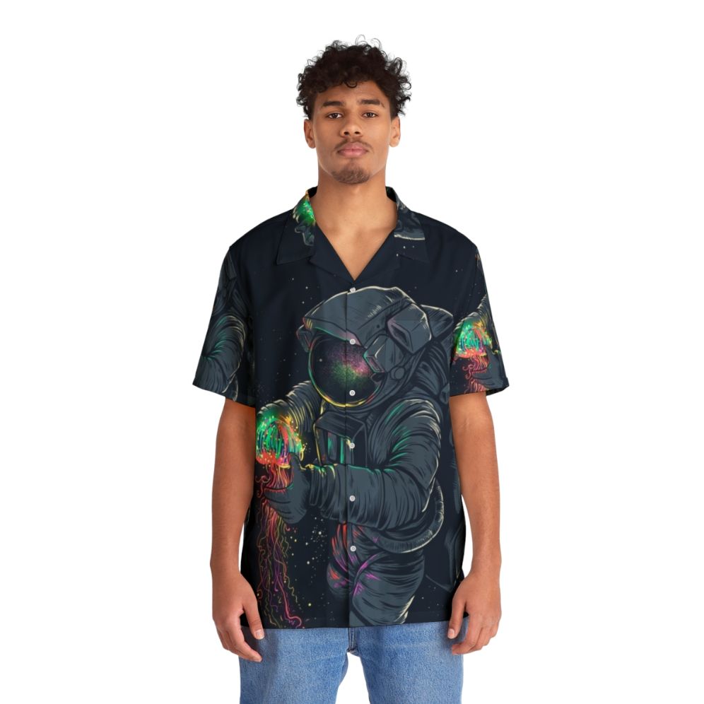 Cosmic Spacejelly Hawaiian Shirt - Intergalactic Sci-Fi Style - People Front